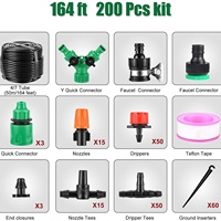 F107 Kit d'arrosage goutte-à-goutte automatique DIY 50m le plus vendu pour jardinage domestique – Irrigation magique par goutte-à-goutte