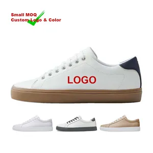 Moda Sustentável OEM Walking Style Shoes Homem Branco Custom Logo Sneakers GRS Casual Sneakers para Homens