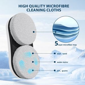 Fully Automatic Robot Window <b>Cleaner</b> 5600pa Suction Smart Water <b>Spray</b> 750mah Battery for All Smooth Glass Surfaces W15s Window - Product Image 4