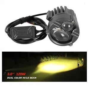 U30 dual color lens Motorcycle 3000K 6000K spotlight laser offload led light bi-led projector lens 150w 2.5inch Bi-LED Auto hea