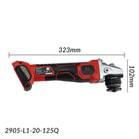 Chine fabrication 2905-li-20-125q métal polissage haute vitesse lithium électrique sans brosse main meuleuse d'angle
