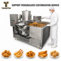 Industriële friteuse, elektrisch en gas, dubbele brandstof, met oliefilter voor restaurants, kip, aardappelchips en snacks.
