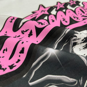 Nouveau Boxy Drop Shoulder Coton T-shirts Streetwear Impression Graphique T-shirt Personnalisé Lourd Cropped t-shirt pour Hommes - Product Image 6