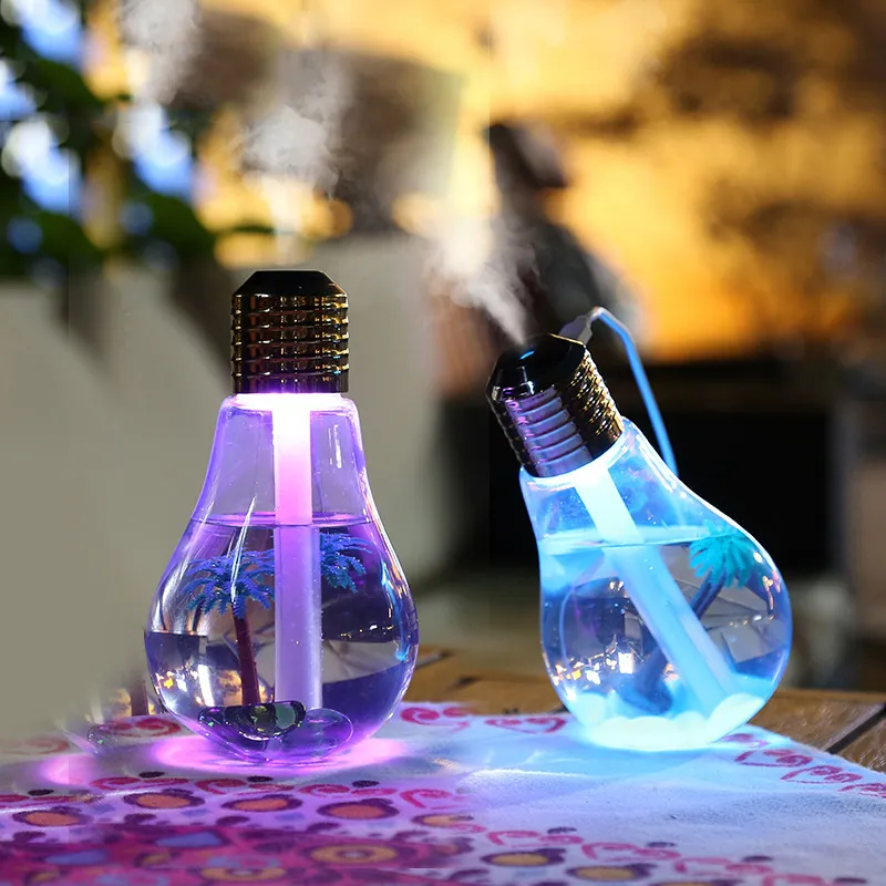 Micro spruzzatore nebulizzazione lavanda paesaggio umidificatore lampada colorata lampadina nebbia fredda Led piccolo diffusore ad ultrasuoni aria