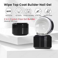 Gel de construction transparent UV 2 en 1, gel de construction pour ongles durs, gel de construction transparent, sans HEMA ni TPO, super blanc, gel de construction pour ongles, gel de construction transparent