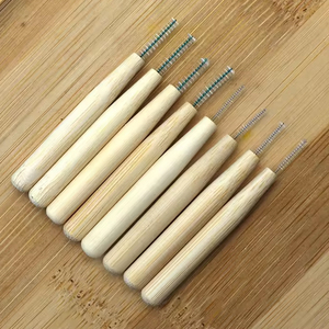 Eco Friendly biodegradabile di bambù Tooth Pick dentale gomma orale forniture di bambù spazzola interdentale - Product Image 5