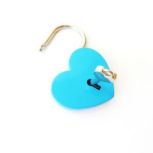 高品质彩色紧凑型心形锁挂锁彩色耐用心形挂锁 - Product Image 5