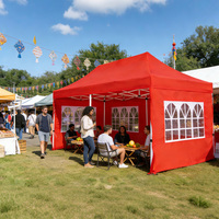 Carpa Plegable Tipo Gazebo de 10x20 con Ventanas Laterales Impermeables de Grado Comercial para Fiestas y Bodas
