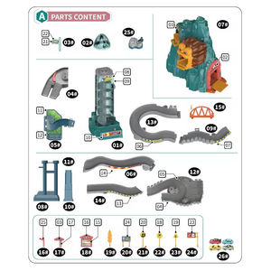 Nouveau circuit de voitures pour enfants avec 4 voitures Lion Rock Orbital Paradise, jouet éducatif pour garçons, cadeau d'anniversaire - Product Image 6