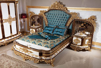 Cadre de lit California King en bois massif classique de luxe sur mesure FSHAOYU avec tête de lit pour meubles de maison
