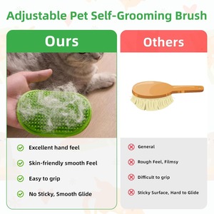 <span class=keywords><strong>Brosse</strong></span> de bain <span class=keywords><strong>pour</strong></span> animaux de compagnie, <span class=keywords><strong>brosse</strong></span> de massage en silicone souple <span class=keywords><strong>pour</strong></span> chiens et chats, outil de toilettage à poignée réglable <span class=keywords><strong>pour</strong></span> la perte de poils, sans BPA - Product Image 6