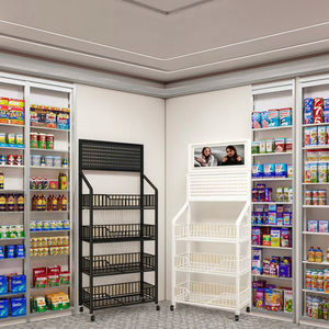 Étagères de gondole en lichen, étagères blanches pour supermarchés, étagères de magasin de détail, étagères de présentation pour épicerie et magasins de proximité - Product Image 1