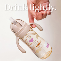 Biberon d'eau FARLIN PPSU 270 ml avec paille anti-fuite pour bébés de 6 mois et plus