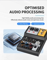 Table de mixage audio professionnelle Hot F-2A 2 canaux, carte de mixage audio de studio, mixeur audio professionnel pour la scène, pour le streaming en direct