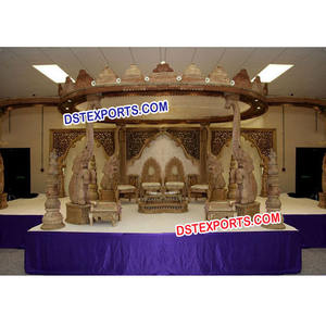 Mandap de Madera para Bodas Indias, Mandap Tradicional Gujarati, Atractivo Diseño de Mandap para Bodas en Interiores, Australia - Product Image 1