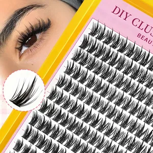 192 Rows Cluster <b>Lashes</b> Faux <b>Mink</b> Eyelashes Cluster Natural Eyelash Extension 3D Russia Strip Individual Eyelashes Cluster - Product Image 1