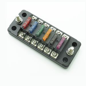 Bloque de Fusibles de Cuchilla BH-612PE de 6/12 Vías - Multi I/O con Tornillos M4 para Modificaciones de Automóviles/Embarcaciones, Bloque de Distribución de Fusibles EV de 100A 58V - Product Image 4