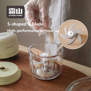 Hachoir Électrique Sans Fil Portable SHIMOYAMA en Acier Inoxydable pour Aliments, Mini Hachoir à Ail - Product Image 3