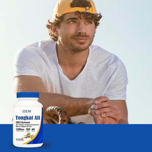 Suplemento de píldoras inmunitarias y energía de fuerza de soporte de etiqueta privada, extracto de cápsulas de Tongkat Ali para hombres veganos orgánicos - Product Image 3