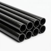 Tube rond en fibre de carbone 3K durable à grand diamètre, longueurs 1500mm et 2500mm, tube en fibre de carbone 3K à vendre pour canne à pêche