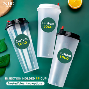 Ly cà phê dùng một lần thân thiện với môi trường, trong suốt mờ, làm từ nhựa PP cứng, dung tích 16oz và 24oz, dùng được cho trà sữa và các loại đồ uống khác - Product Image 5
