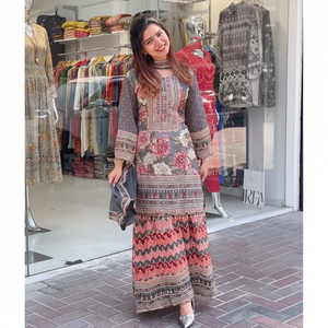 Conjunto de fiesta hermosa para mujer Top Plazzo Dupatta - Product Image 1