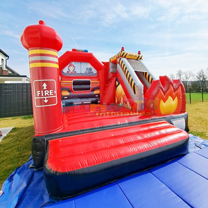 Castillo inflable comercial con tobogán para niños, tipo granja. - Product Image 6