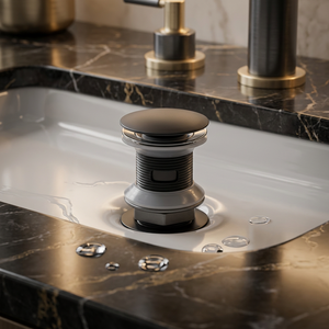 Bonde <span class=keywords><strong>de</strong></span> lavabo 32 mm à bouton-<span class=keywords><strong>poussoir</strong></span>, système click-clack, sans fente, pour drain <span class=keywords><strong>de</strong></span> salle <span class=keywords><strong>de</strong></span> <span class=keywords><strong>bain</strong></span> - Product Image 2