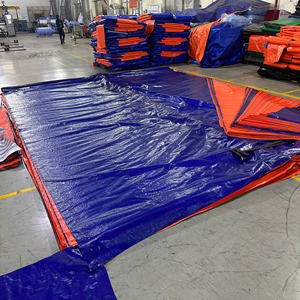 Bâche en PE bleue/orange, haute résistance, grande capacité, bâches de tente de camping, options de couleur, options de taille - Product Image 1