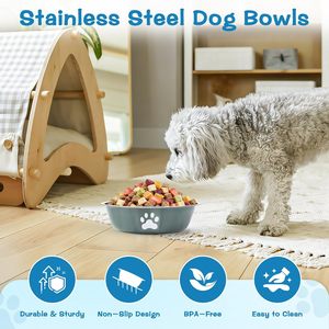 Tazones para Perros de Acero Inoxidable, Impresión a Color Ecológica, Varios Tamaños, Comedero para Mascotas - Product Image 4