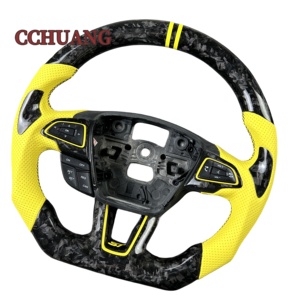 New Fit Ford <strong>Focus</strong> <strong>MK2</strong> MK3 MK4 ST <strong>RS</strong> 2018-2021 Professional Custom Top bar Forged Carbon Fiber Leather Steering Wheel - Product Image 2