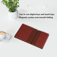 Mini clavier pliable BT sans fil ultra mince pavé tactile fonction numérique clavier de téléphone portable à double mode pour ordinateur