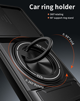 Casing Ponsel dengan Ring Magnetik Kuat dan Penutup Kamera Geser untuk OPPO Reno 14 15 Pro Max F 5G Global, Anti Benturan