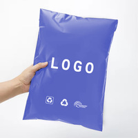Sacs d'expédition conformes PPWR avec logo bleu personnalisé, certifiés GRS, emballage recyclable, pochette d'expédition en polyéthylène pour sous-vêtements