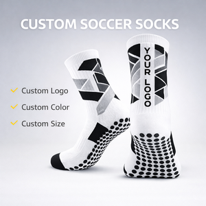 Calzini Antiscivolo Traspiranti in Rete per Calcio e Sport, Personalizzabili OEM, Morbidi e Resistenti, per Uomini e Ragazzi - Product Image 1