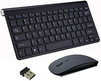 Yeni Çok Satan Ultra İnce 2.4Ghz Kablosuz Su Geçirmez Klavye Mouse Seti Apple iPad Android Tablet için