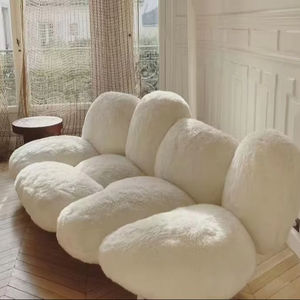 Ensemble de canapés de luxe design italien Gorilla Lounge 180*90*80cm Lit transformateur <span class=keywords><strong>Fauteuil</strong></span> moderne sectionnel en bois blanc Rectangle Peyo - Product Image 1