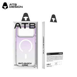 Étui de téléphone magnétique transparent orange dégradé ATB pour la série 18, anti-rayures, aimant puissant N52, protection mobile - Product Image 3