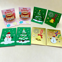 Cartes de vœux personnalisées en 3D pop-up pour Noël, anniversaire, fêtes, festivals, félicitations, cartes postales, cartes pour cadeaux avec enveloppes
