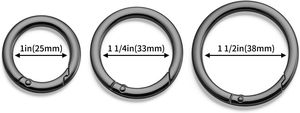 DEVPSISR Pcs Flat Trigger Spring O <b>Rings</b> Metal Keychain <b>Ring</b> Round Carabiner <b>Clips</b> For Keyrings Buckle Bags Purses Purses - Product Image 2