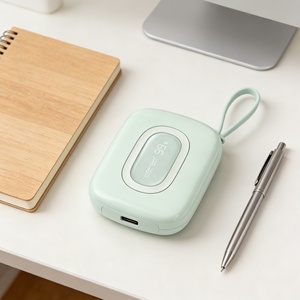 แบตเตอรี่สำรองพกพาขนาดเล็ก 10000mAh ชาร์จเร็วแบบไร้สาย สำหรับ<span class=keywords><strong>โทรศัพท์</strong></span>มือถือ iPhone และ Android - Product Image 1