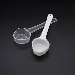 Cuchara de medición triangular de plástico, <span class=keywords><strong>3g</strong></span>, 6ml, 6cc, con marcado de medición, fondo plano, buena calidad, PP, con agujero - Product Image 3