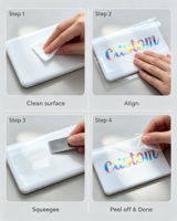 Autocollant holographique personnalisé, film UV DTF AB, étiquette laser arc-en-ciel personnalisée pour surfaces lisses.