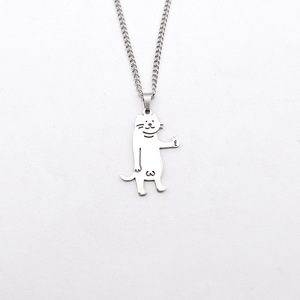 <span class=keywords><strong>Collares</strong></span> de acero inoxidable, colgante divertido de gato y perro de dibujos animados, collar de cadena de pareja BFF <span class=keywords><strong>para</strong></span> mujeres, hombres, joyería, amigos, los mejores regalos - Product Image 2