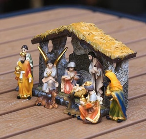 8.5cm cao giáng sinh máng cỏ cảnh thiết lập trang trí Hộp Quà Tặng Lễ Hội nhựa Quà Tặng thủ công qua biên giới Nhà cung cấp - Product Image 4