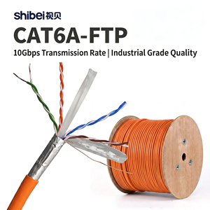 Cavo di Rete LAN CAT6A FTP in Rame Solido di Alta Qualità, 305m, 10Gbps, Schermato con Foglio Metallico, per Ufficio, <span class=keywords><strong>Ethernet</strong></span> Cat <span class=keywords><strong>6a</strong></span> - Product Image 1