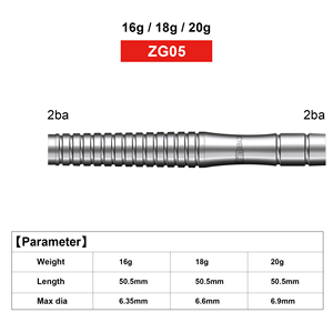 <span class=keywords><strong>16G</strong></span> 18G chuyên nghiệp 2ba 90% vonfram mũi phi tiêu mềm cho cuộc thi Phi Tiêu Điện tử - Product Image 2