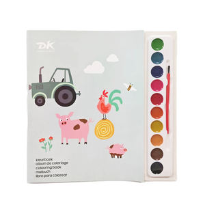 Vendita calda educativo acqua di colorazione Doodle Set pittura libro di disegno con vernici Semi-secche Set di colori materiali di carta - Product Image 3