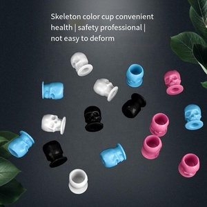Yaba tatouage approvisionnement jetable en plastique 13mm crâne encre tasse accessoires de tatouage tatouage encre tasses - Product Image 6