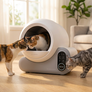 Arenero <span class=keywords><strong>Autolimpiable</strong></span> Eléctrico y Automático Ultra Grande de 70L con Control por App Tuya, Material de <span class=keywords><strong>Arena</strong></span> y Plástico para <span class=keywords><strong>Gatos</strong></span> - Product Image 1